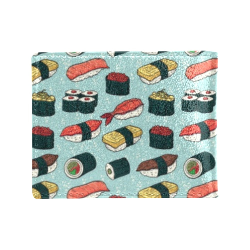 Sushi Pattern Design Men's ID Card Wallet