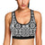 Tie Dye Black White Design Print Sports Bra