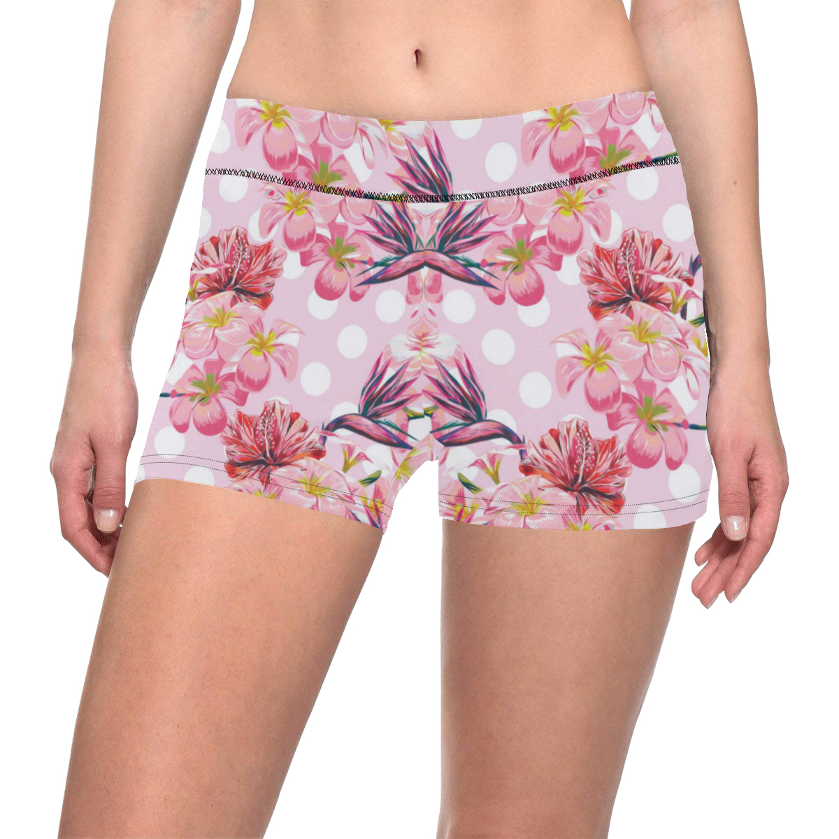 Bird Of Paradise Pattern Print Design BOP011 Yoga Shorts