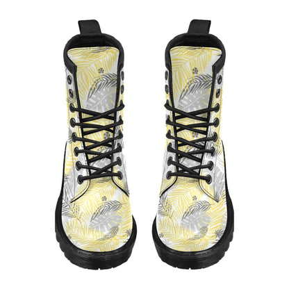 Palm Leaves Pattern Print Design PL012 Women's Boots