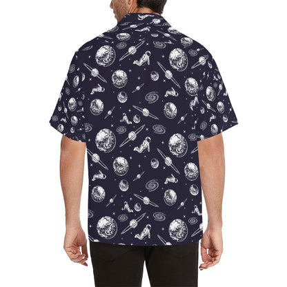 Space Astronaut Print Design LKS302 Men's Hawaiian Shirt