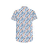 Bluebird Pattern Print Design 01 Men's Short Sleeve Button Up Shirt