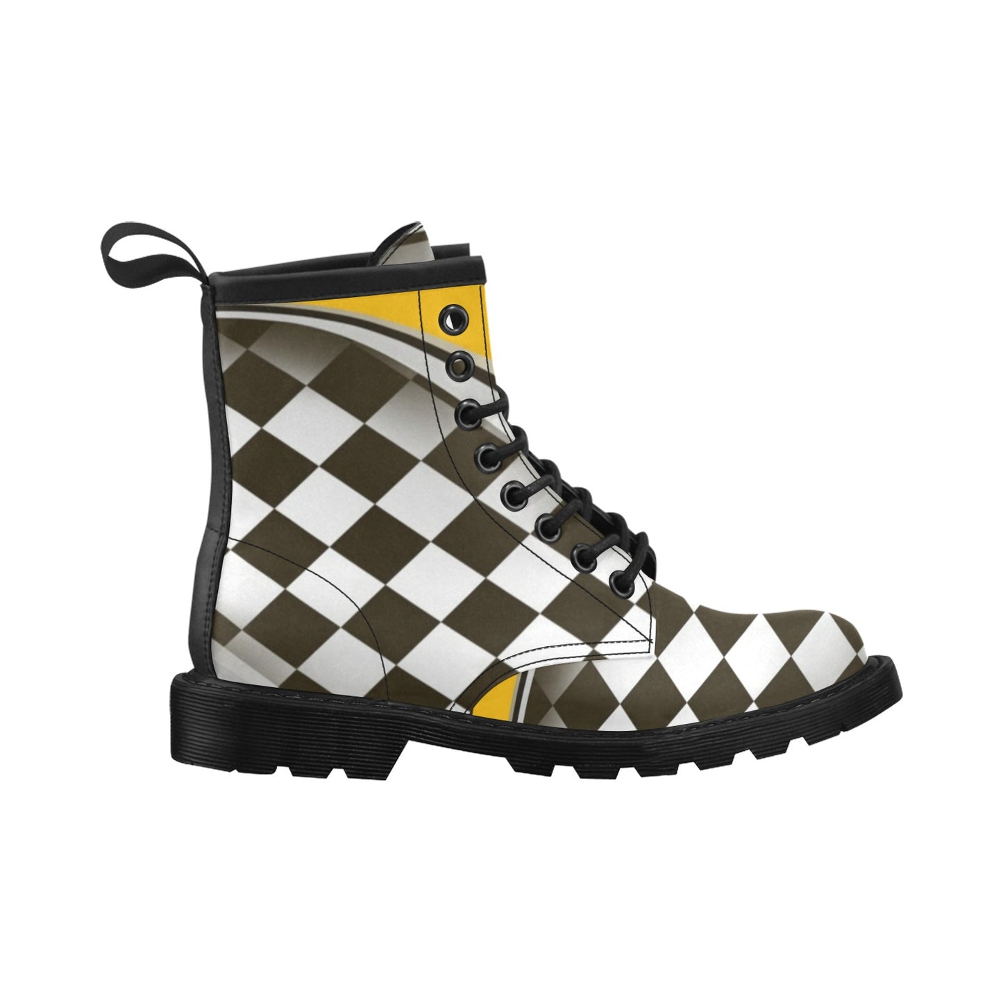 Checkered Flag Racing Style Women's Boots