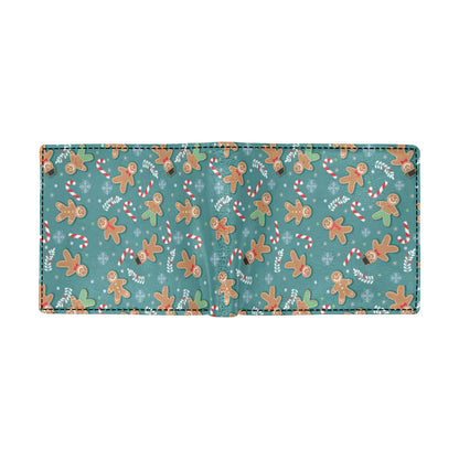 Gingerbread Pattern Print Design 05 Men's ID Card Wallet
