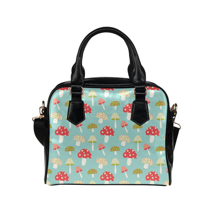 Mushroom Pattern Print Design A01 Shoulder Handbag