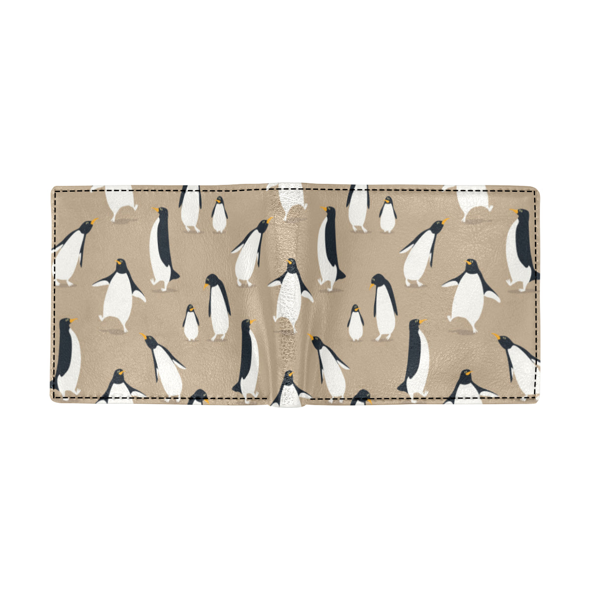 Penguin Pattern Print Design A01 Men's ID Card Wallet
