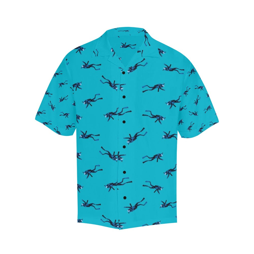 Scuba Driver Print Design LKS304 Men's Hawaiian Shirt