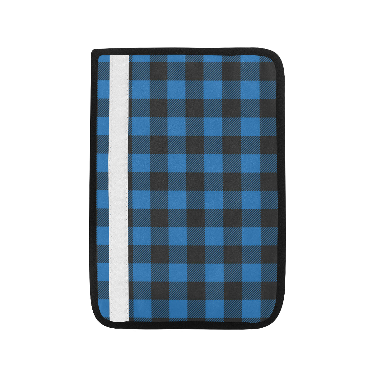 Buffalo check Blue Pattern Print Design 03 Car Seat Belt Cover