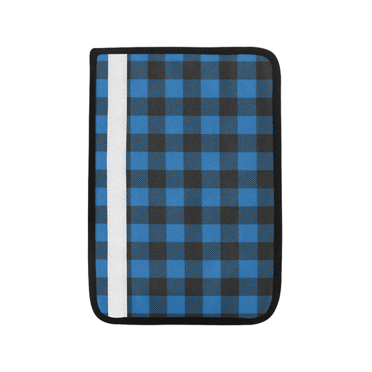 Buffalo check Blue Pattern Print Design 03 Car Seat Belt Cover