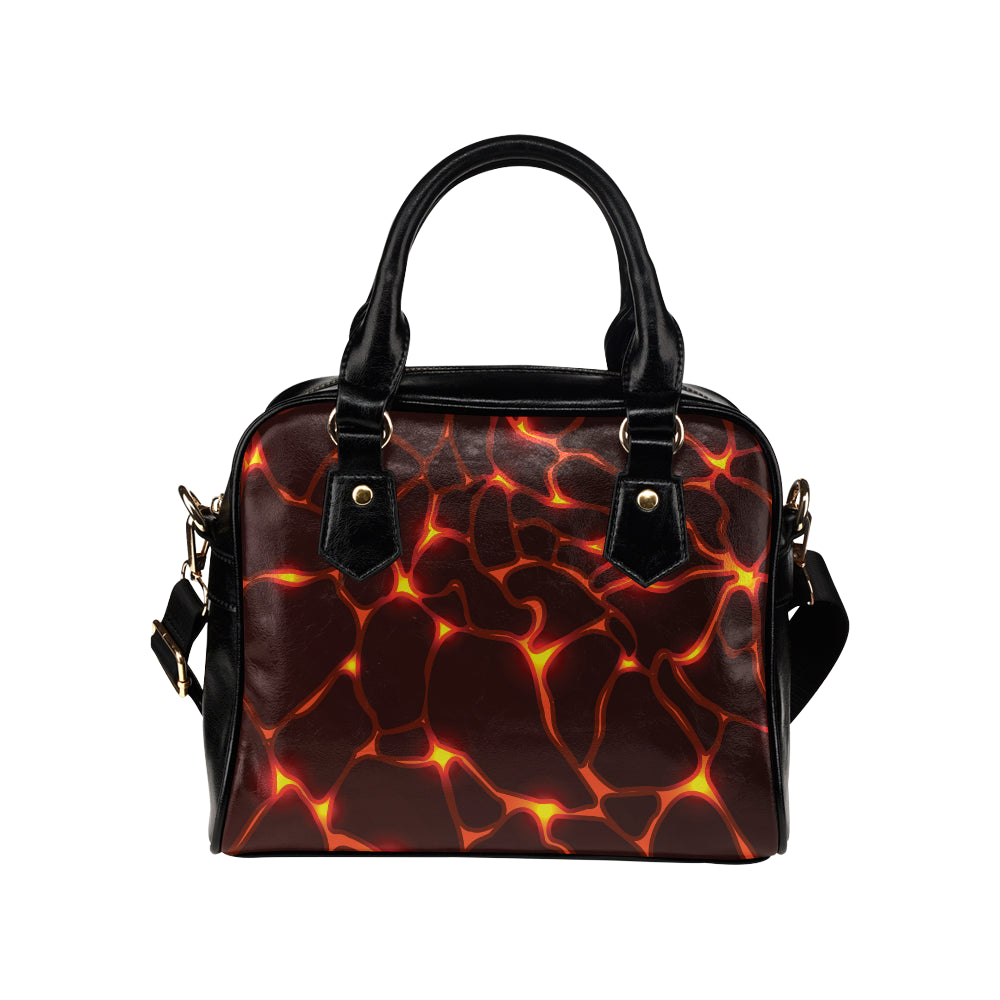 Lava Pattern Print Design 02 Shoulder Handbag