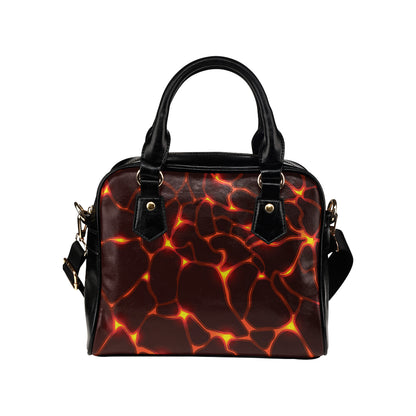 Lava Pattern Print Design 02 Shoulder Handbag