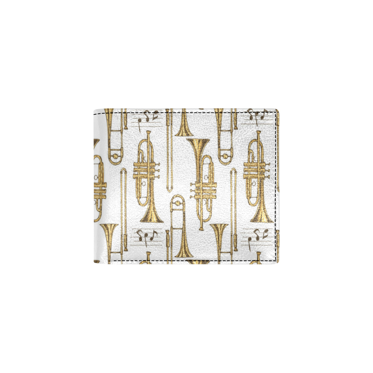 Trombone Pattern Print Design 04 Men's ID Card Wallet