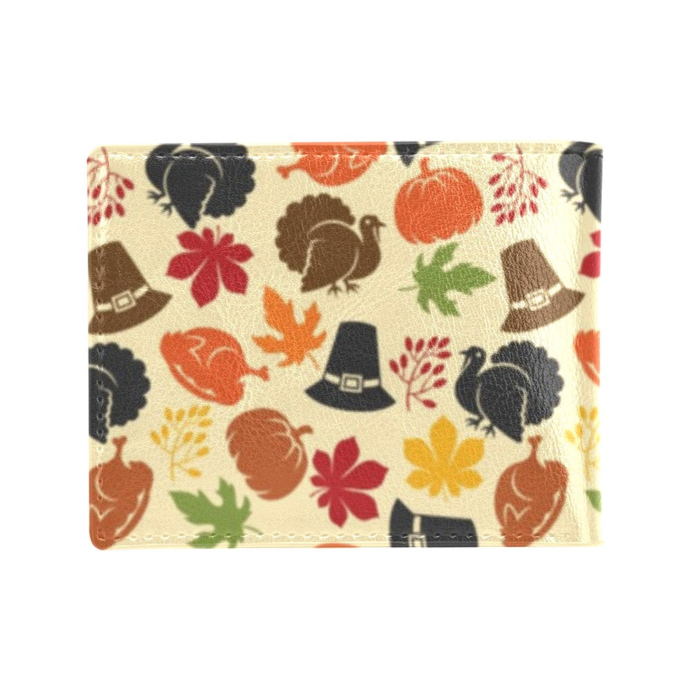 Thanksgiving Print Design LKS303 Men's ID Card Wallet