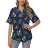 Monarch Butterfly Pattern Print Design 01 Women's Hawaiian Shirt