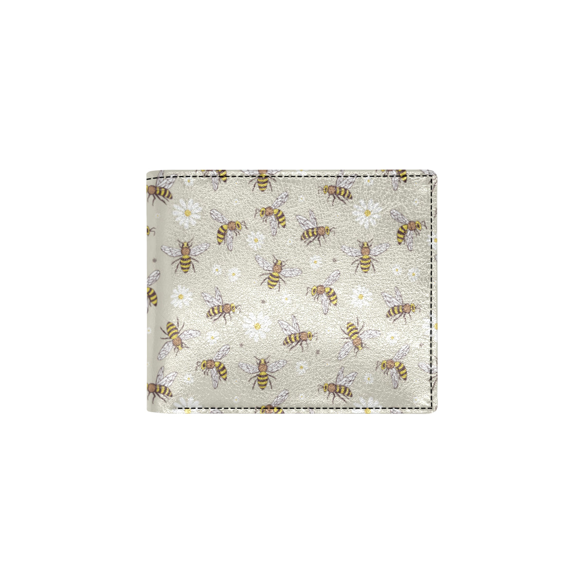 Bee Pattern Print Design 03 Men's ID Card Wallet