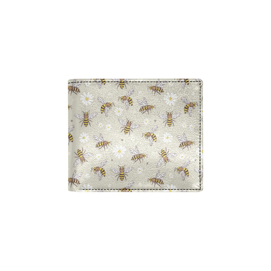 Bee Pattern Print Design 03 Men's ID Card Wallet