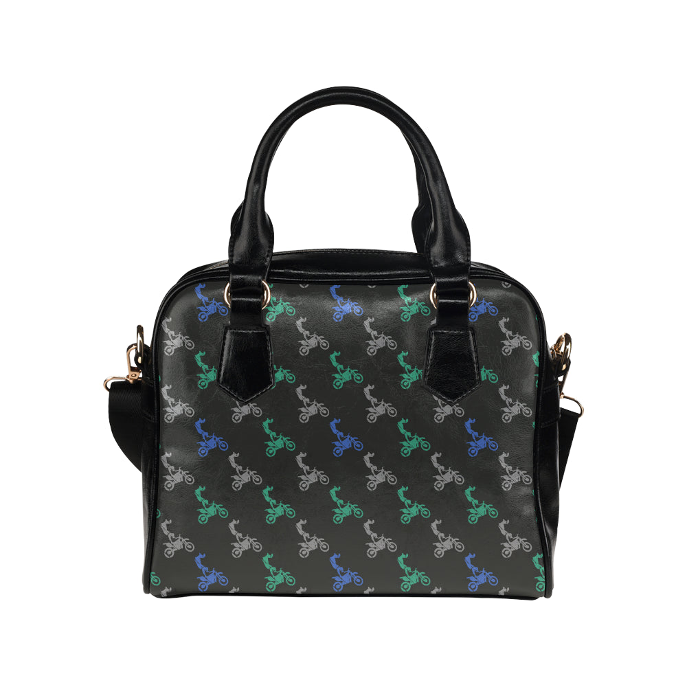 Motocross Pattern Print Design 02 Shoulder Handbag