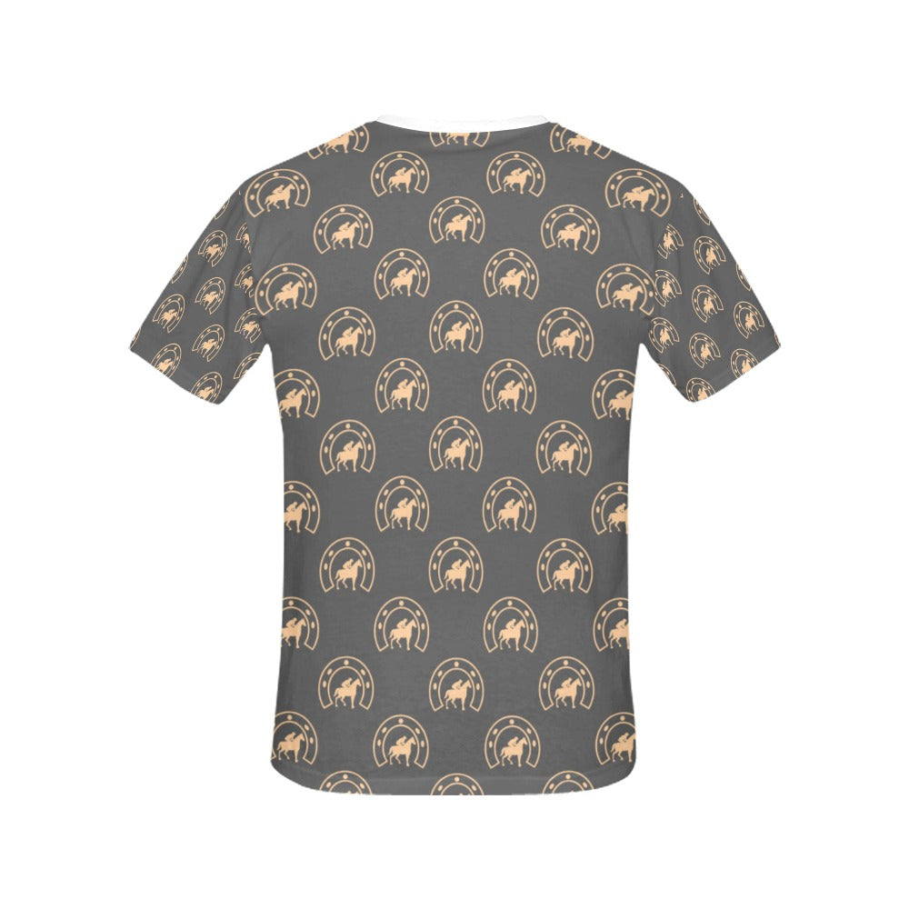 Horseshoe Print Design LKS306 Women's  T-shirt