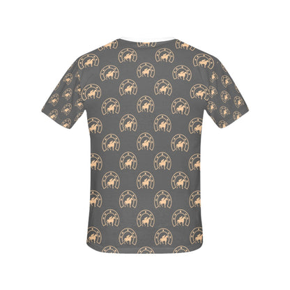 Horseshoe Print Design LKS306 Women's  T-shirt
