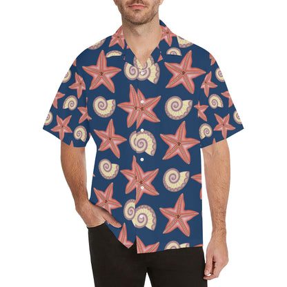 Starfish Pattern Print Design 03 Men's Hawaiian Shirt