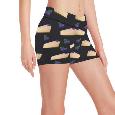 Cheesecake blueberry Pattern Print Design CK01 Yoga Shorts