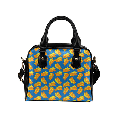 Cheese Pattern Print Design 05 Shoulder Handbag