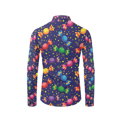 Candy Pattern Print Design CA06 Men's Long Sleeve Shirt