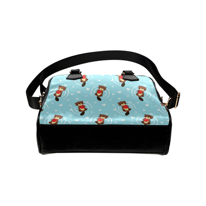 Sea Otter Cute Pattern Print Design 04 Shoulder Handbag