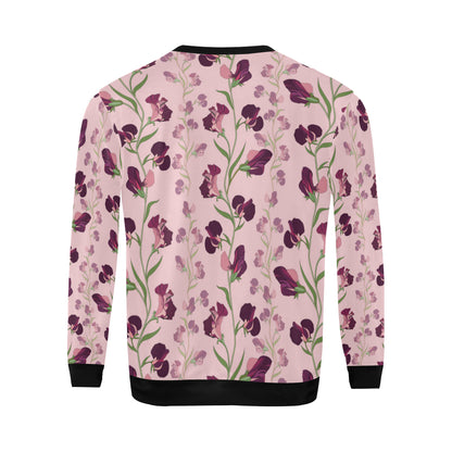 Peony Pattern Print Design PE09 Men Long Sleeve Sweatshirt