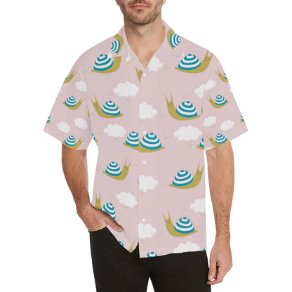 Snail Pattern Print Design 02 Men's Hawaiian Shirt