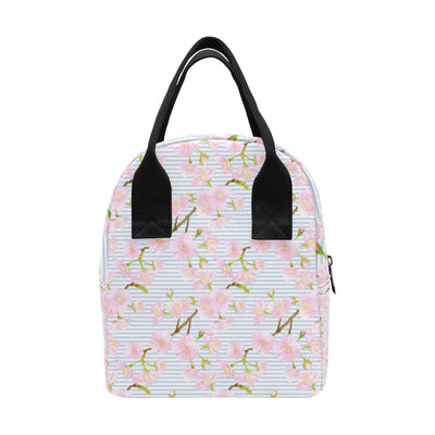 Pink Cherry Blossom Sakura Insulated Lunch Bag