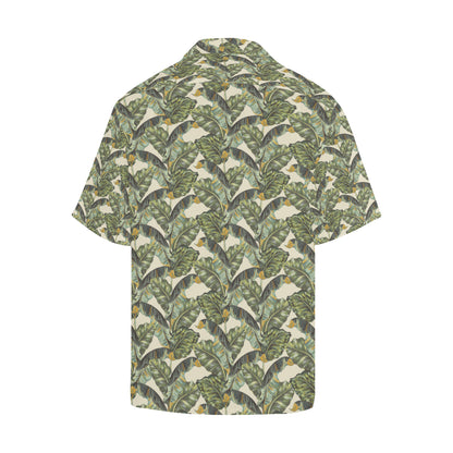 Banana Leaf Pattern Print Design 04 Men's Hawaiian Shirt
