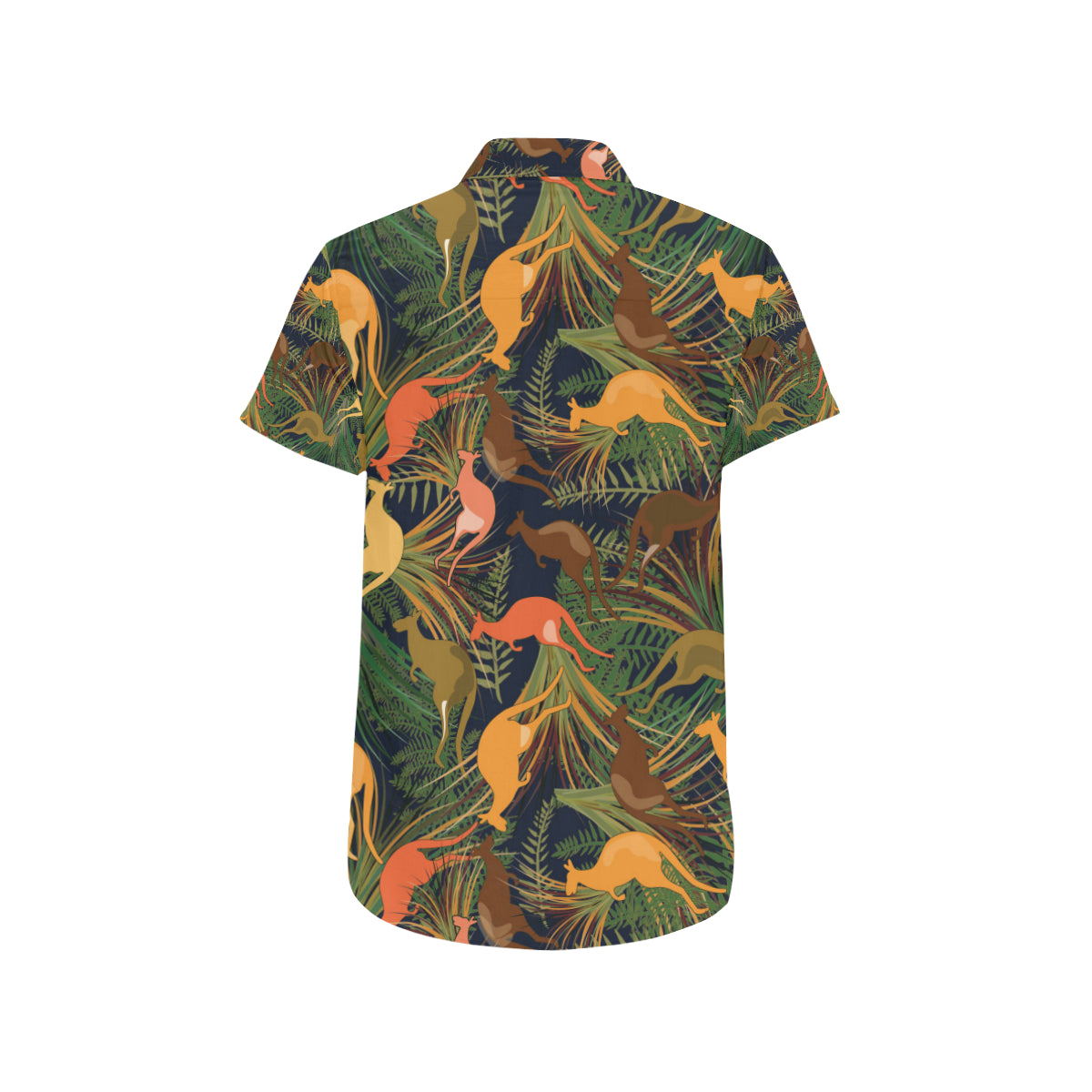 Kangaroos Pattern Print Design 07 Men's Short Sleeve Button Up Shirt
