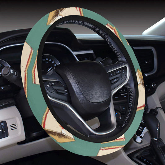 Cheesecake Pattern Print Design CK02 Steering Wheel Cover with Elastic Edge