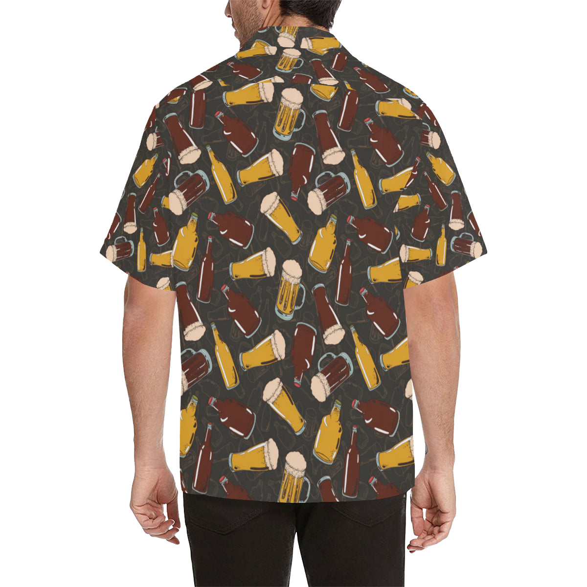 Beer Pattern Print Design 03 Men's Hawaiian Shirt
