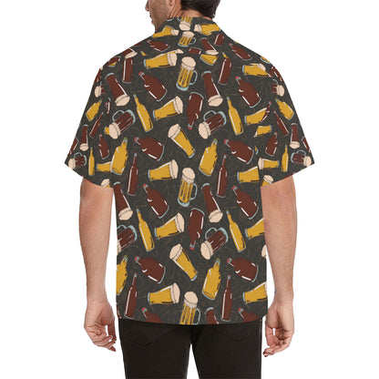 Beer Pattern Print Design 03 Men's Hawaiian Shirt