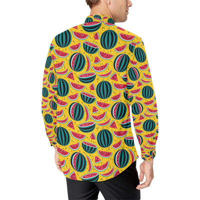 Watermelon Pattern Print Design WM02 Men's Long Sleeve Shirt