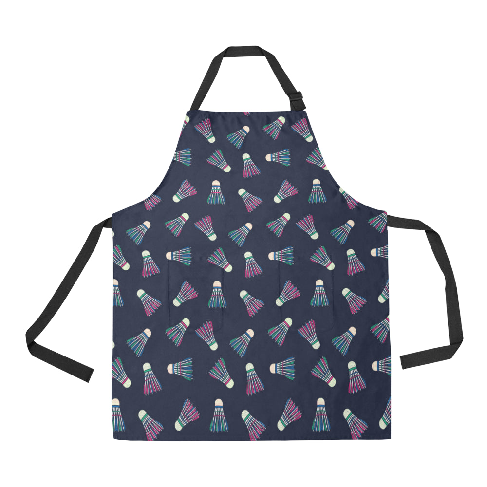Badminton Ball Pattern Print Design 02 Apron with Pocket