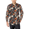 Chicken Print Pattern Men's Long Sleeve Shirt