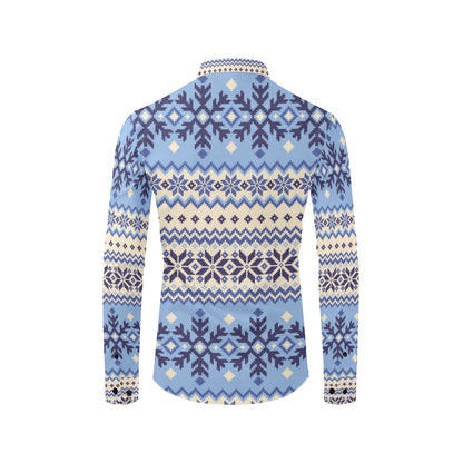 Nordic Pattern Print Design A03 Men's Long Sleeve Shirt