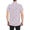 Cherry Blossom Pattern Print Design 01 Men's Short Sleeve Button Up Shirt