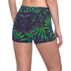 Palm Leaves Pattern Print Design PL01 Yoga Shorts