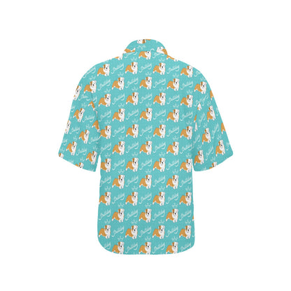 Bulldogs Pattern Print Design 05 Women's Hawaiian Shirt