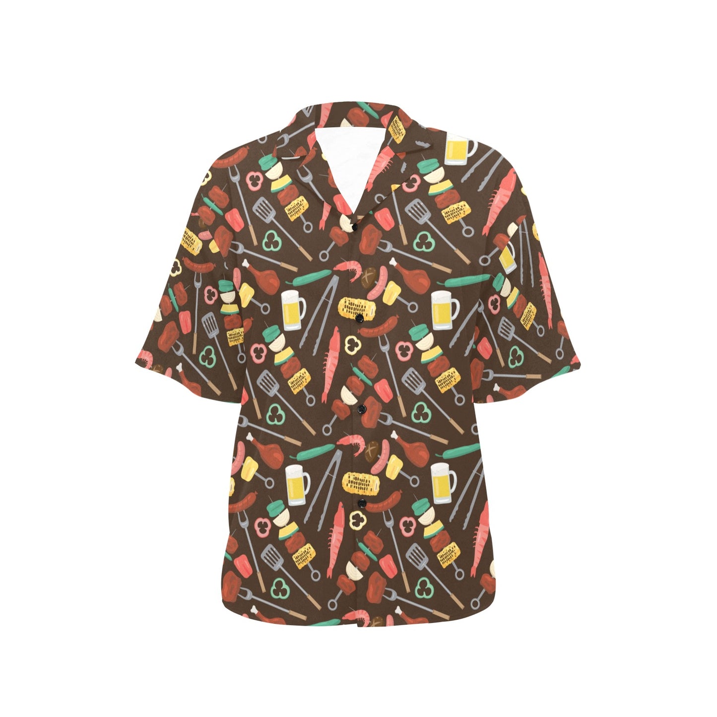 Barbecue Pattern Print Design 05 Women's Hawaiian Shirt