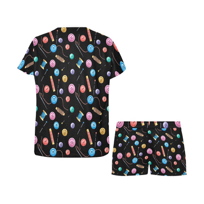 Sewing Print Design LKS309 Women's Short Pajama Set