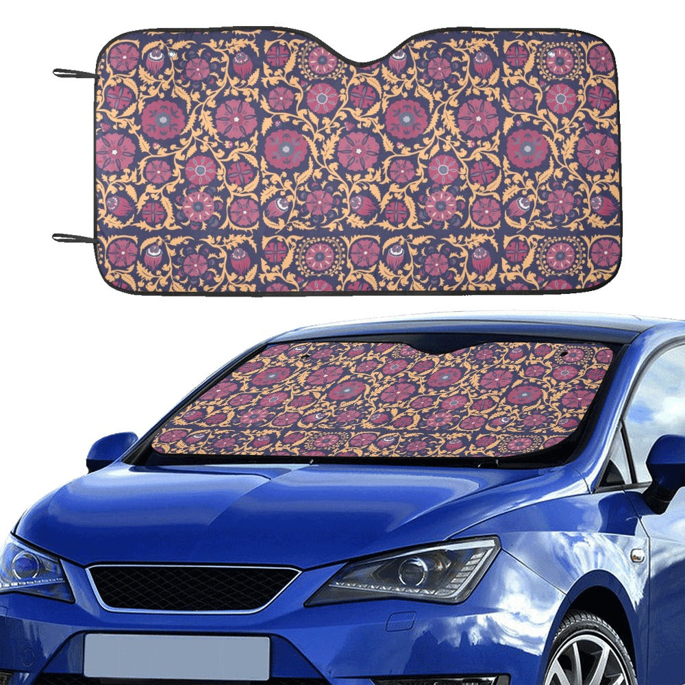 Suzani Print Design LKS303 Car front Windshield Sun Shade