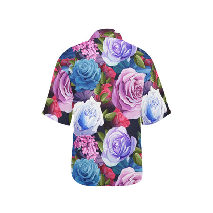Rose Pattern Print Design RO09 Women's Hawaiian Shirt