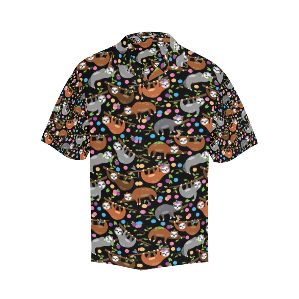 Sloth Print Design LKS306 Men's Hawaiian Shirt