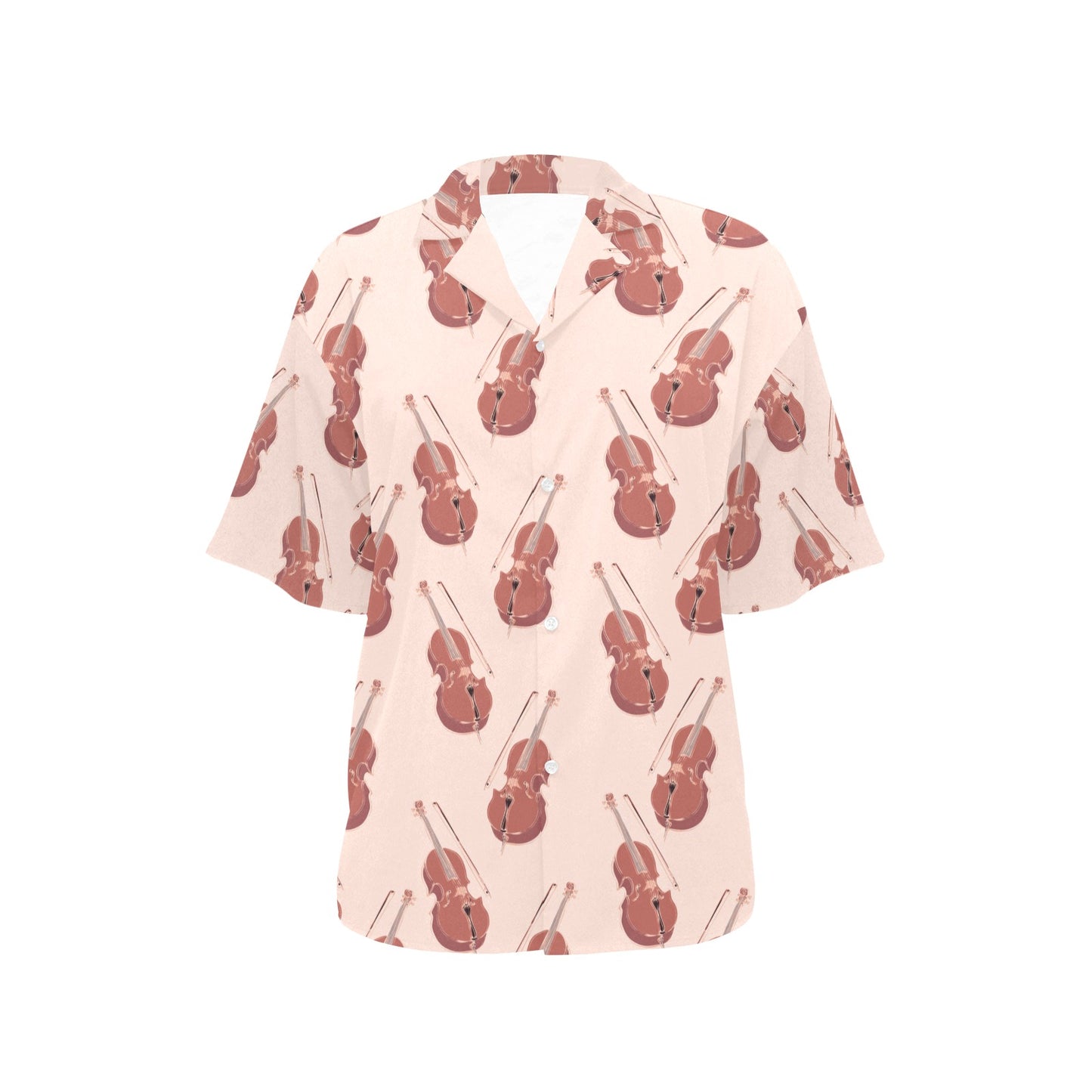 Cello Pattern Print Design 03 Women's Hawaiian Shirt