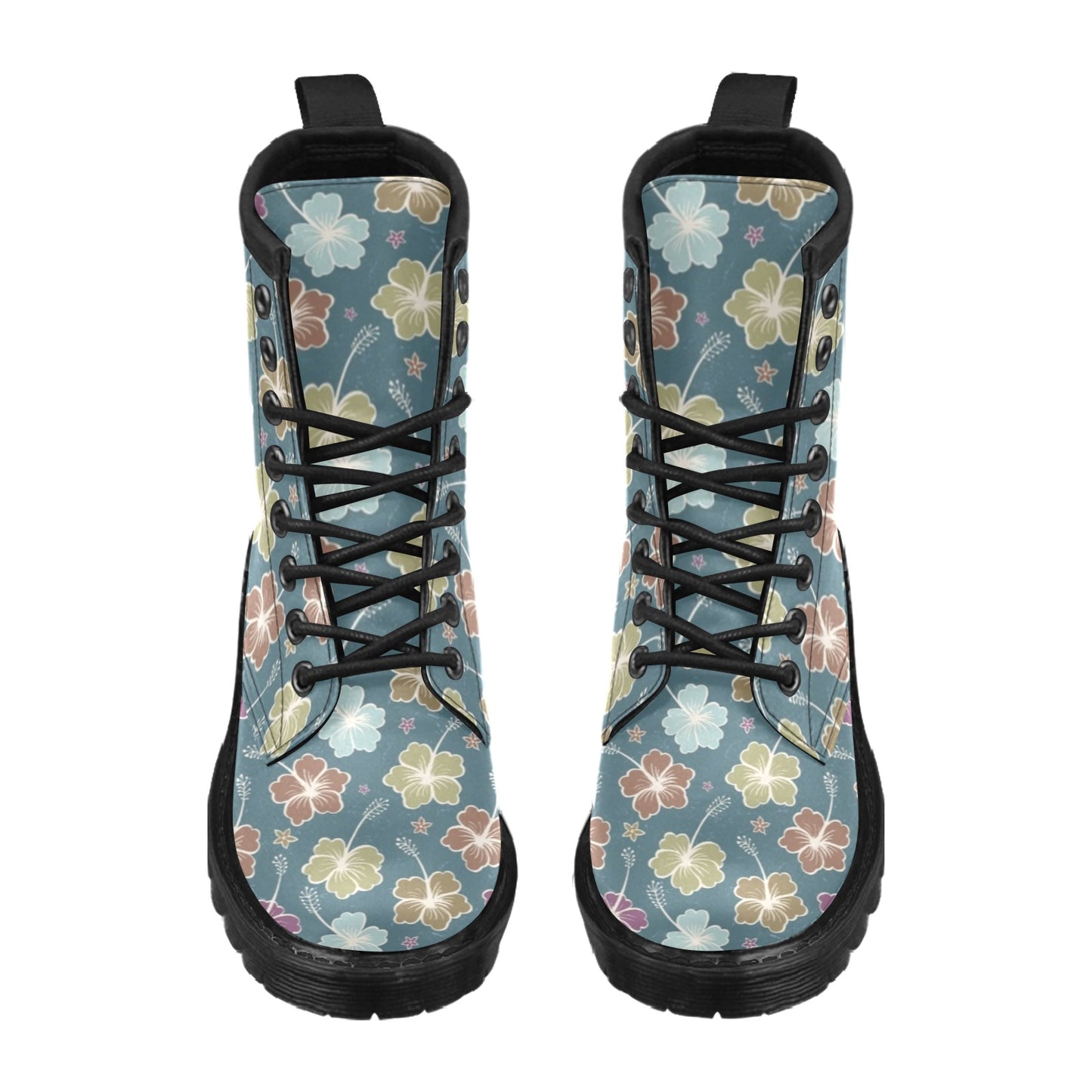 Hibiscus Pattern Print Design HB033 Women's Boots